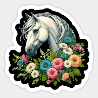 Flowery horse in the garden Sticker